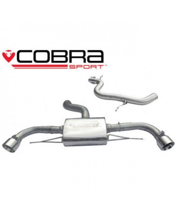 Audi TT 1.8 & 2.0 TFSI (Mk2) (2WD) Dual Exit T/P's 11-14 Cobra Sport Cat Back System